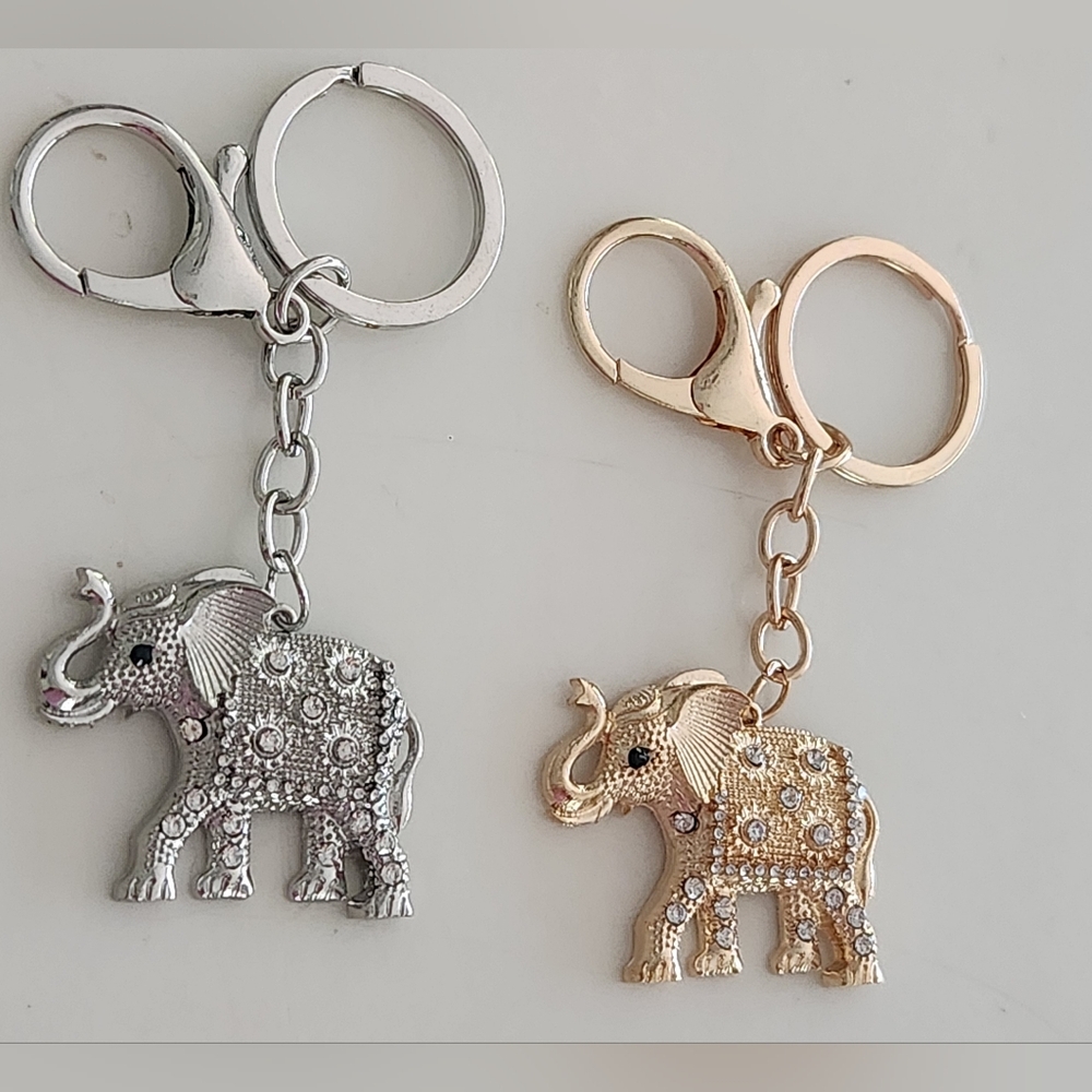 Elephant Bag Charm Or Key Ring..New In Packaging! Great Stocking Stuffers!